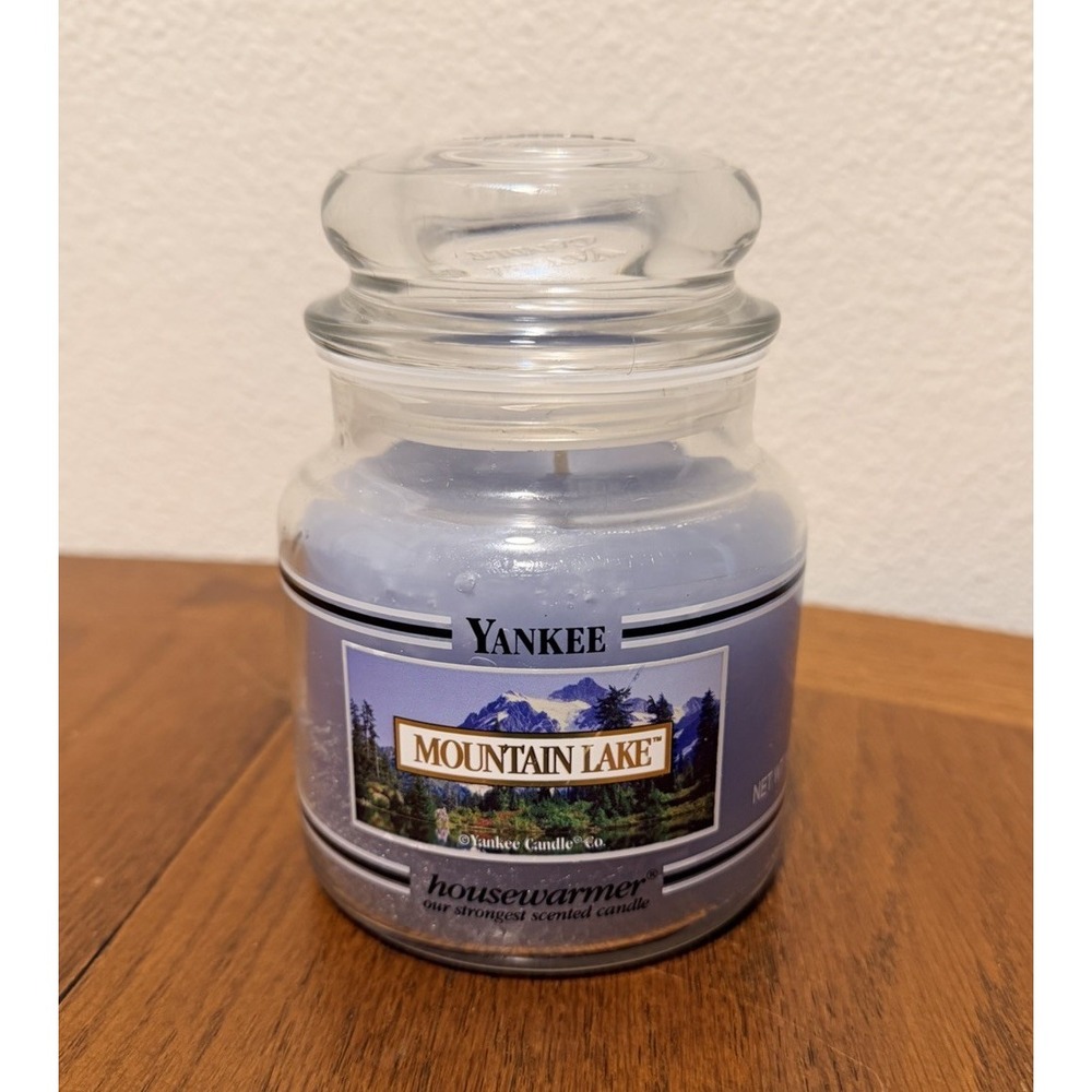 Yankee Candle MOUNTAIN LAKE 14.5 oz Black Band Label, Retired, Unburned,‎ Rare